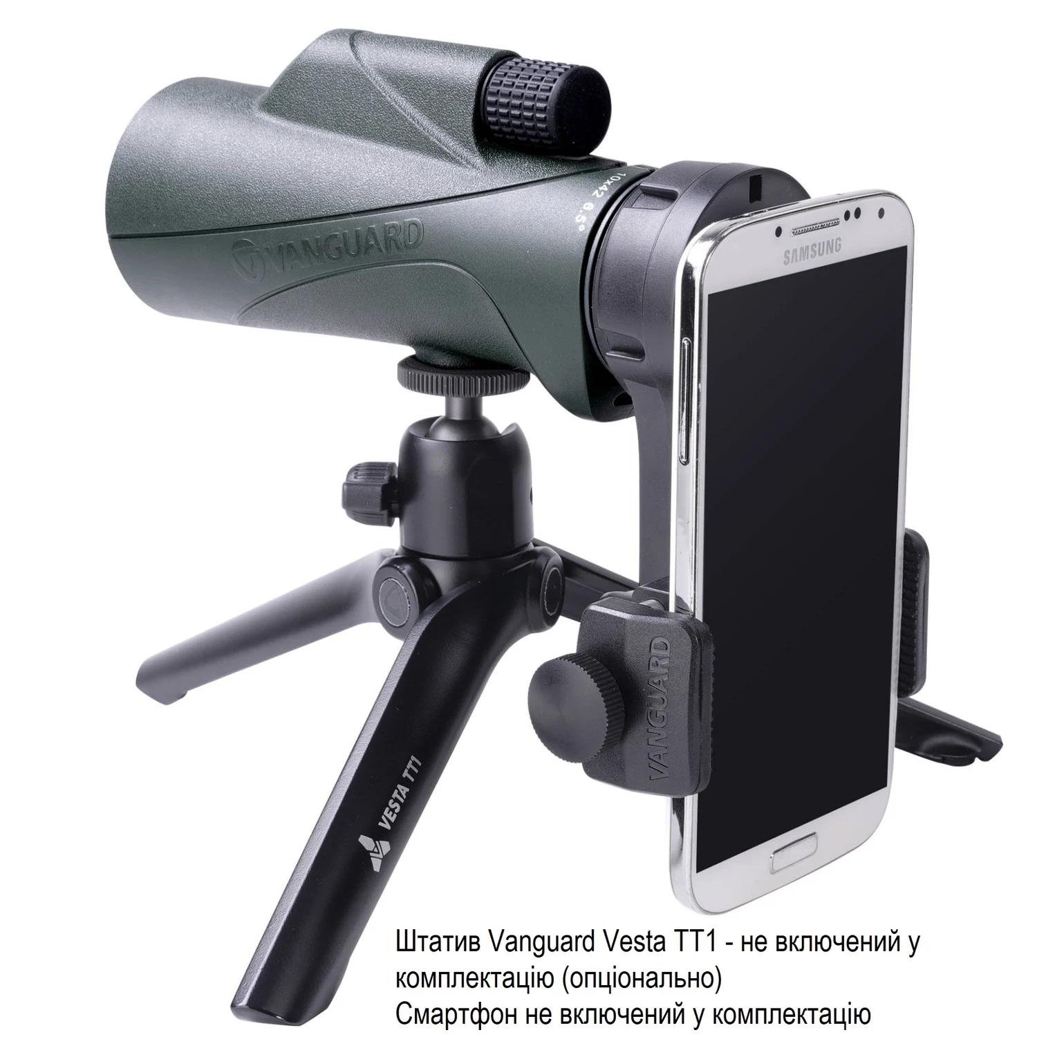 Монокуляр Vanguard VEO HD2 10x42 WP карбон чорний