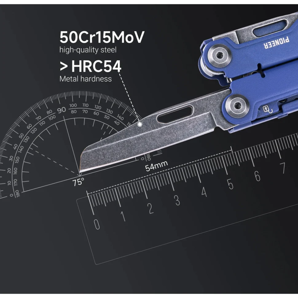 Мультитул Nextorch Pioneer MT20 14 функцій нержавіюча сталь 109х39х28 мм синій
