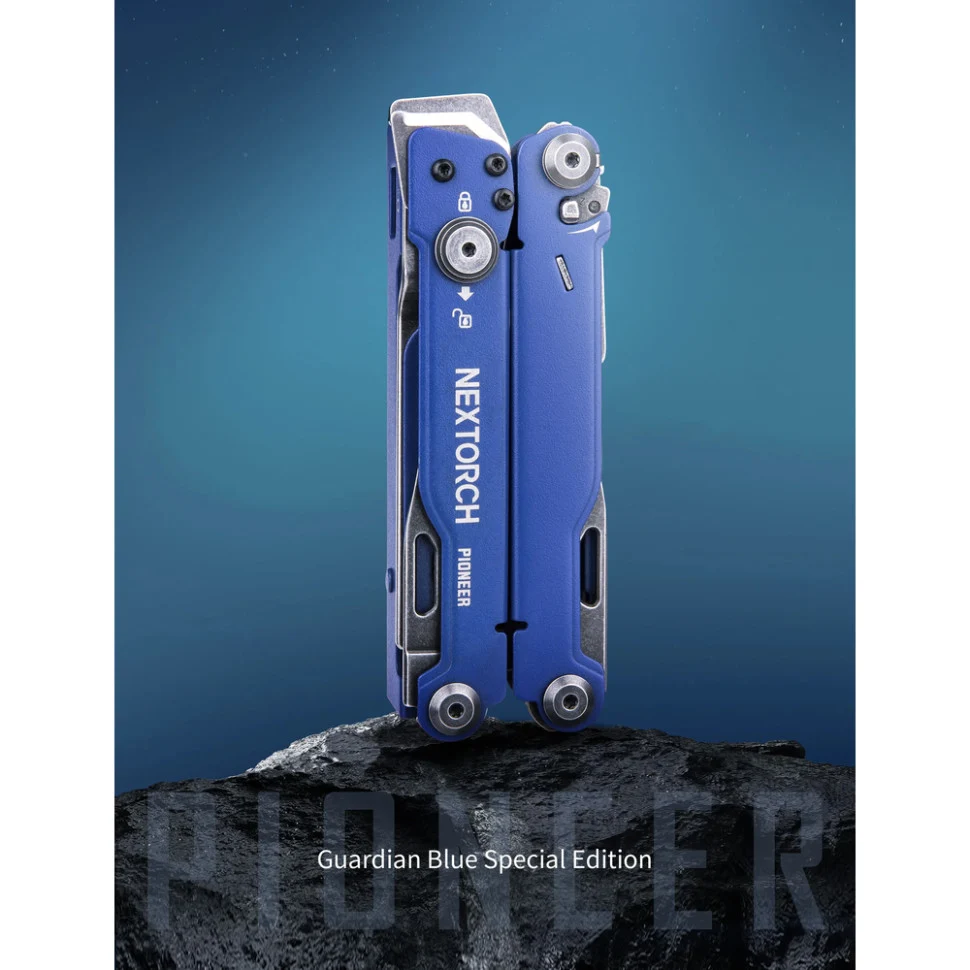 Мультитул Nextorch Pioneer MT20 14 функцій нержавіюча сталь 109х39х28 мм синій