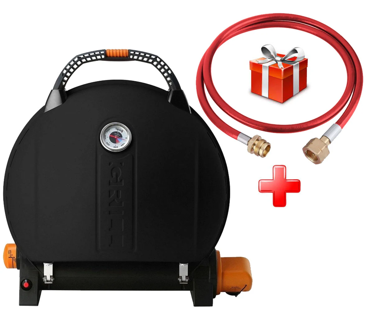Портативний газовий гриль O-GRILL 900 58,5x27,6x56,7 см металевий чорний