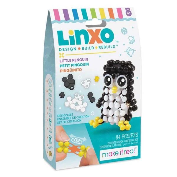 Набір для створення брелоків-трансформерів Linxo Пінгвін 80 намистин пластик різнобарвний