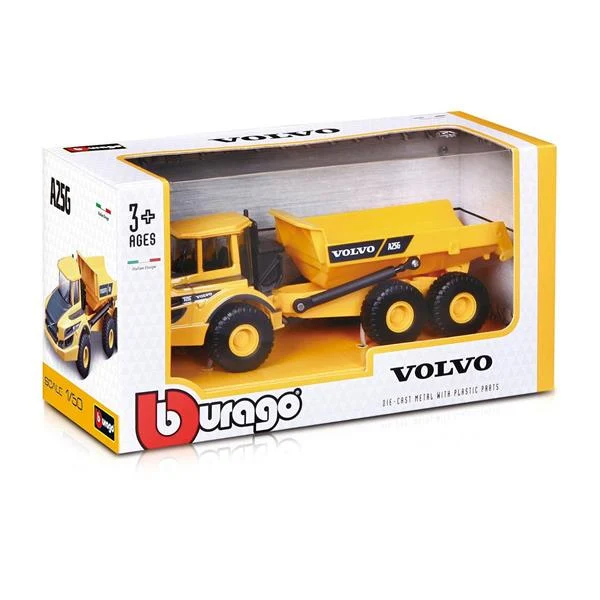 Самоскид Volvo A25G 1:50 металевий жовтий чорний для дітей від 3 років