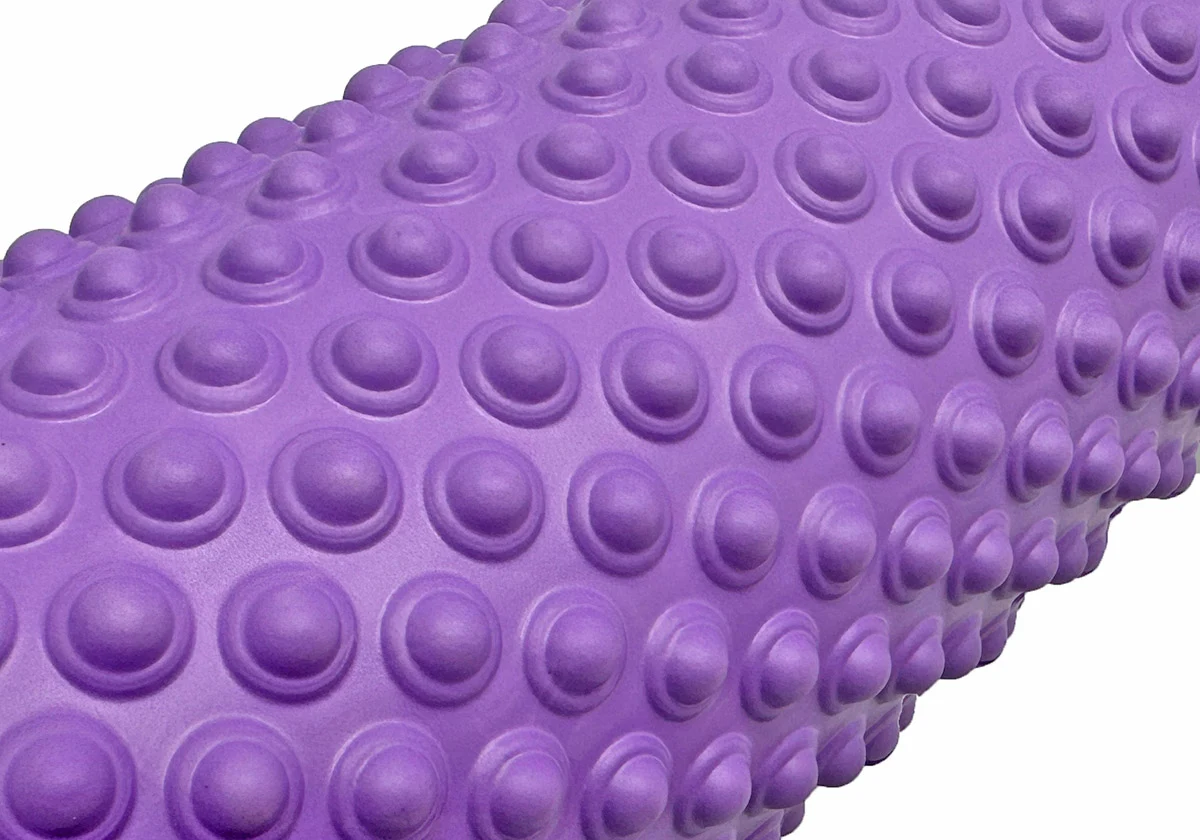 Масажний ролик EasyFit Grid Roller Light 33х14 см EVA-піна Фіолетовий