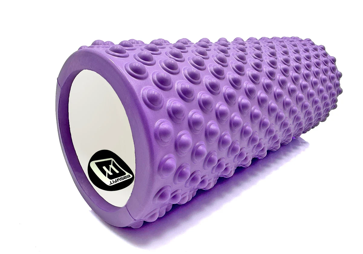 Масажний ролик EasyFit Grid Roller Light 33х14 см EVA-піна Фіолетовий