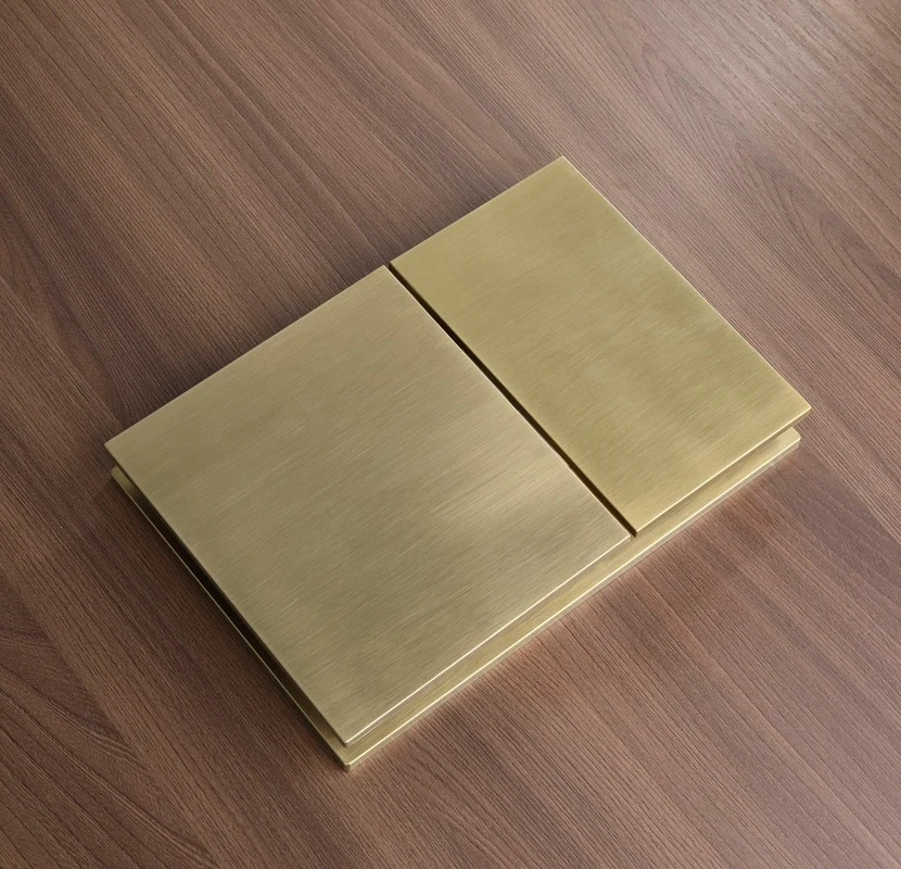 Панель змиву Koer KT-0610-12 240x160x32 мм пластикова матове золото