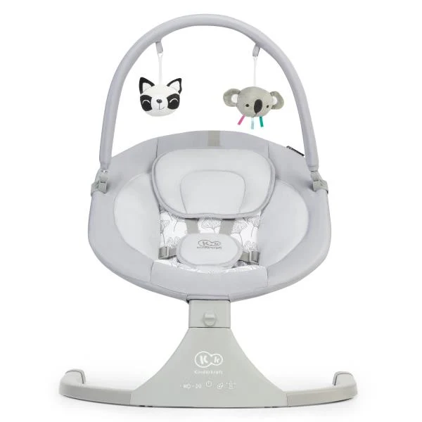 Шезлонг-гойдалка Kinderkraft Luli 55,5x61,5x51,5 см сталь, поліестер, сірий