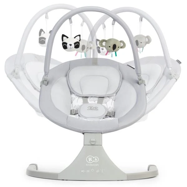 Шезлонг-гойдалка Kinderkraft Luli 55,5x61,5x51,5 см сталь, поліестер, сірий