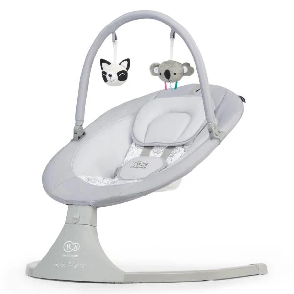 Шезлонг-гойдалка Kinderkraft Luli 55,5x61,5x51,5 см сталь, поліестер, сірий