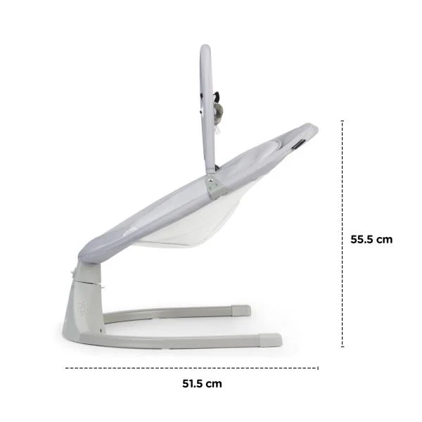 Шезлонг-гойдалка Kinderkraft Luli 55,5x61,5x51,5 см сталь, поліестер, сірий