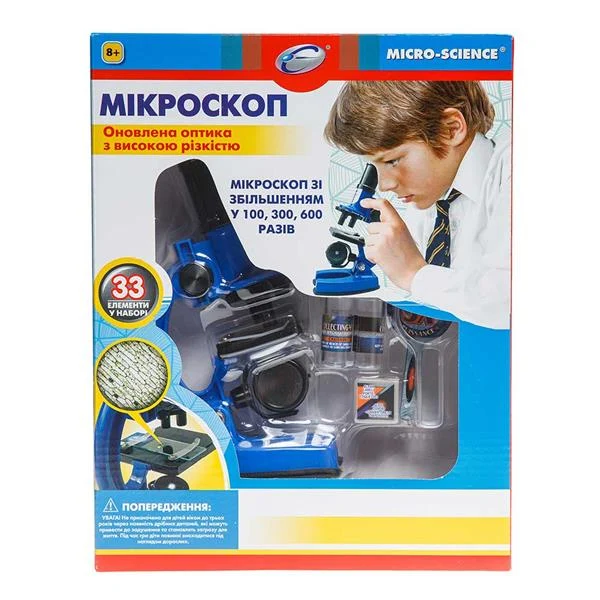 Мікроскоп Eastcolight ES21331 600x оптичний з лінзами для дітей від 8 років