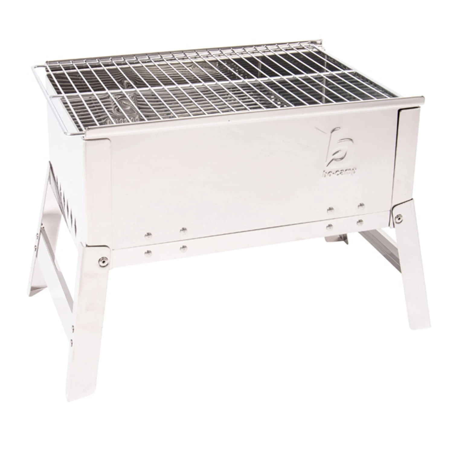 Гриль угольный складной Bo-Camp Compact Delux Silver нержавеющая сталь 33х22х27,5 см