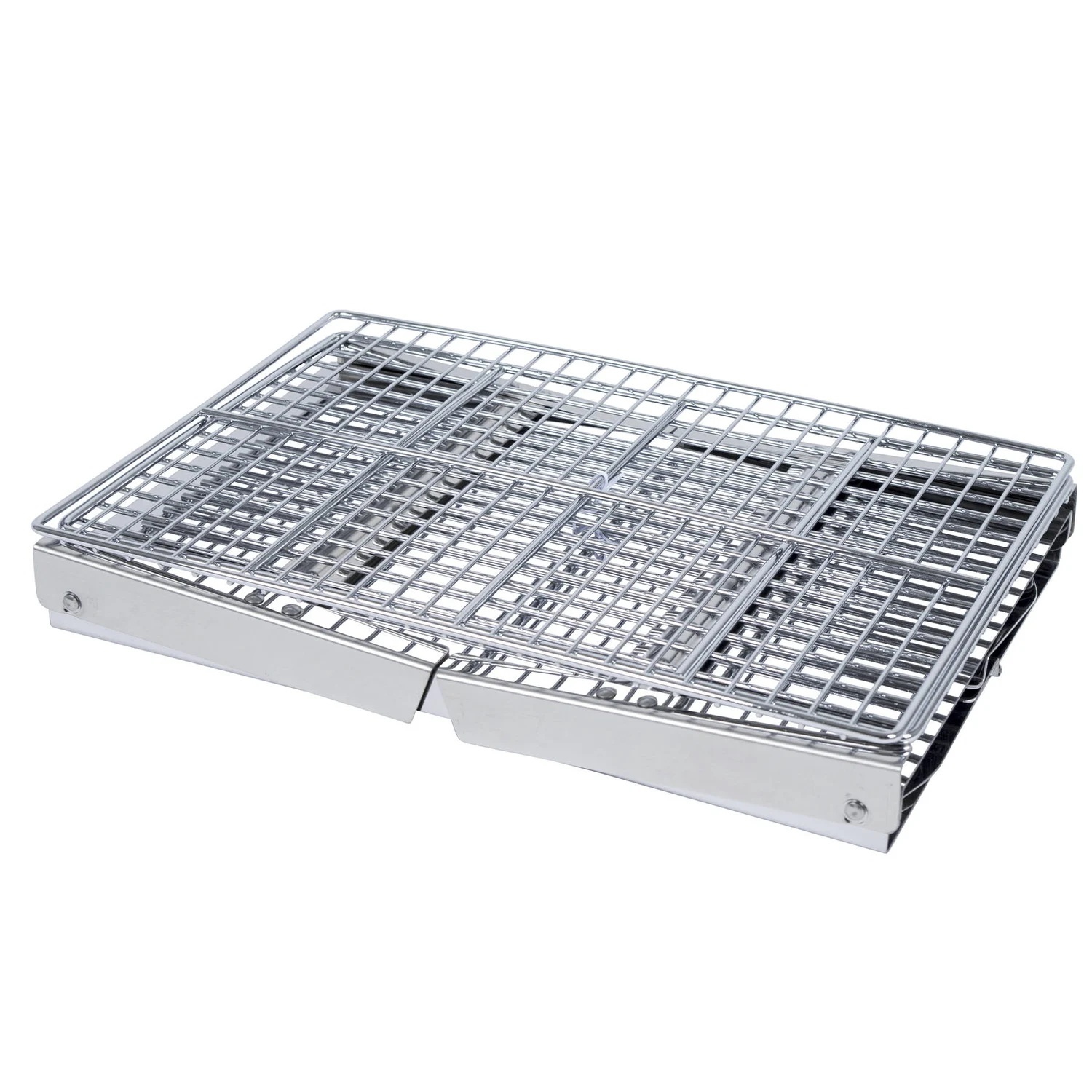 Гриль угольный складной Bo-Camp Compact Delux Silver нержавеющая сталь 33х22х27,5 см