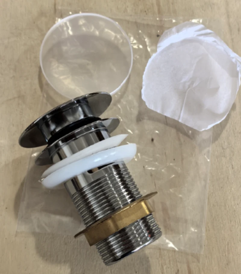 Донний клапан автоматичний Click-Clack 1 1/4" хром металевий з переливом Zerix BV-09