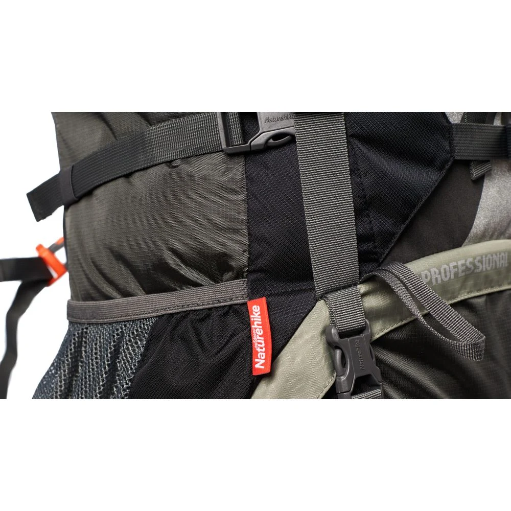 Рюкзак туристичний Naturehike NH70B070-B 70 л поліестер 75х27х33 см чорно-сірий