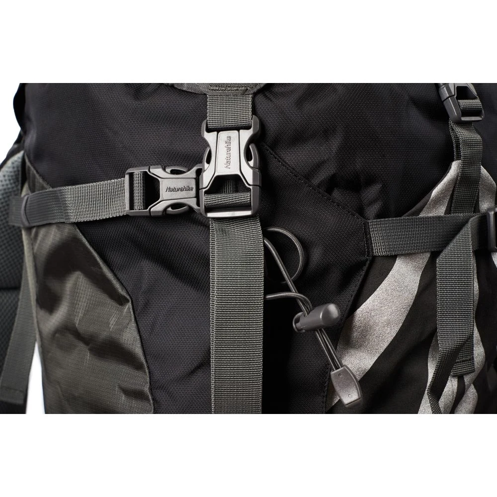 Рюкзак туристичний Naturehike NH70B070-B 70 л поліестер 75х27х33 см чорно-сірий