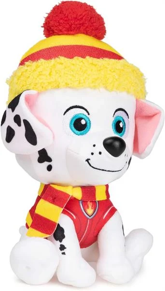М'яка іграшка Paw Patrol Зимові свята Маршал 15 см плюш Різнобарвний
