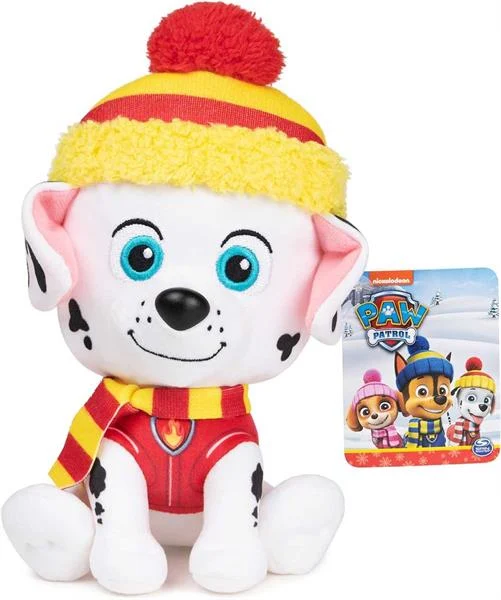 М'яка іграшка Paw Patrol Зимові свята Маршал 15 см плюш Різнобарвний
