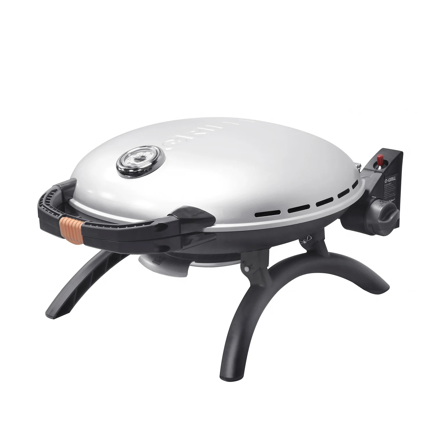 Портативний газовий гриль O-Grill 600T 58,5x21,5x56,7 см металевий срібний