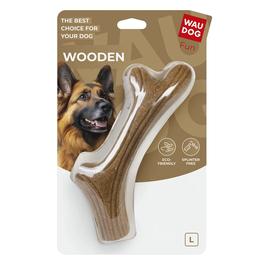 Іграшка для собак WAUDOG Fun Wooden Ріг 24 см Дерево Природний