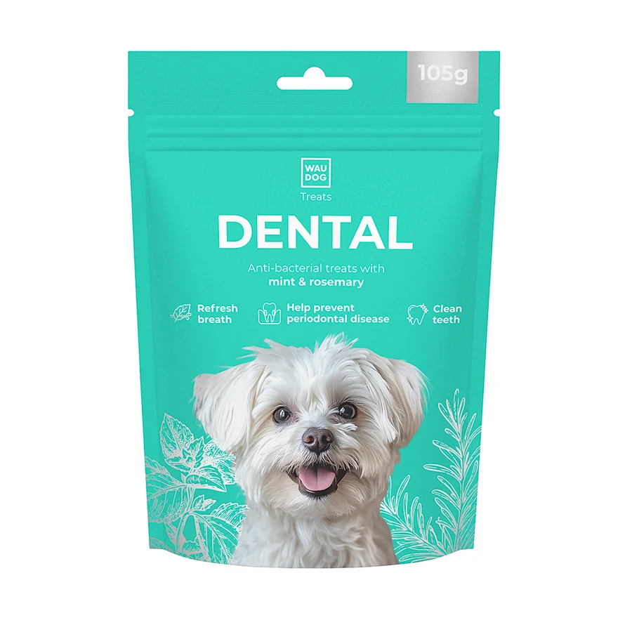 Ласощі для собак WAUDOG Treats Dental Паличка для чистки зубів з м'ятою та розмарином 105 г