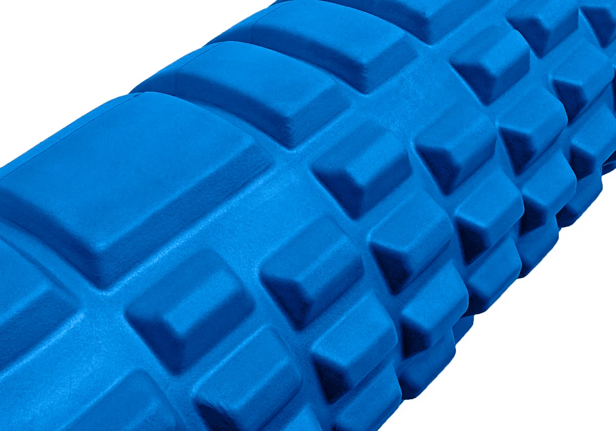 Масажний роллер EasyFit Grid Roller 60x14,5 см високоміцний пластик EVA синій