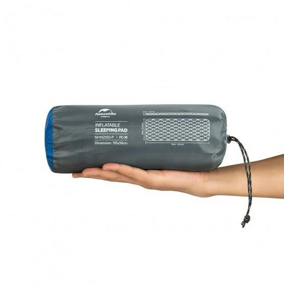 Матрац надувний Naturehike FC-10 195x59x6,5 см нейлон блакитний