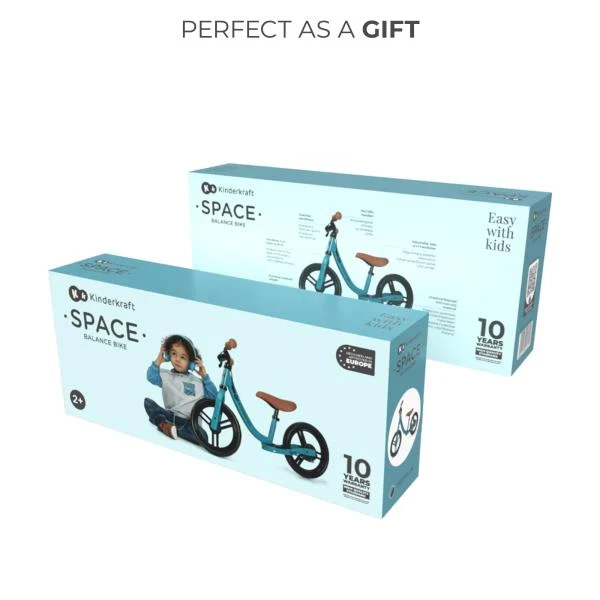 Беговел Kinderkraft Space 12" пластик синій для дітей 2-5 років 3,6 кг