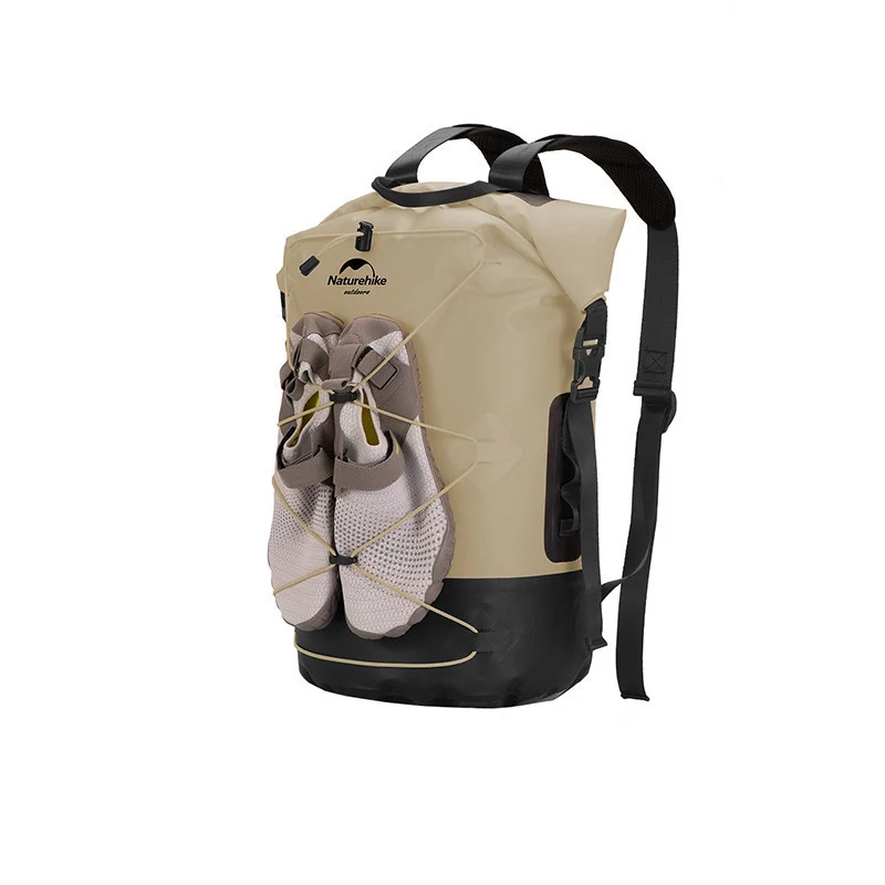 Водонепроникний рюкзак Naturehike NH21FSB04 40л нейлон 420D бежевий 47х72 см