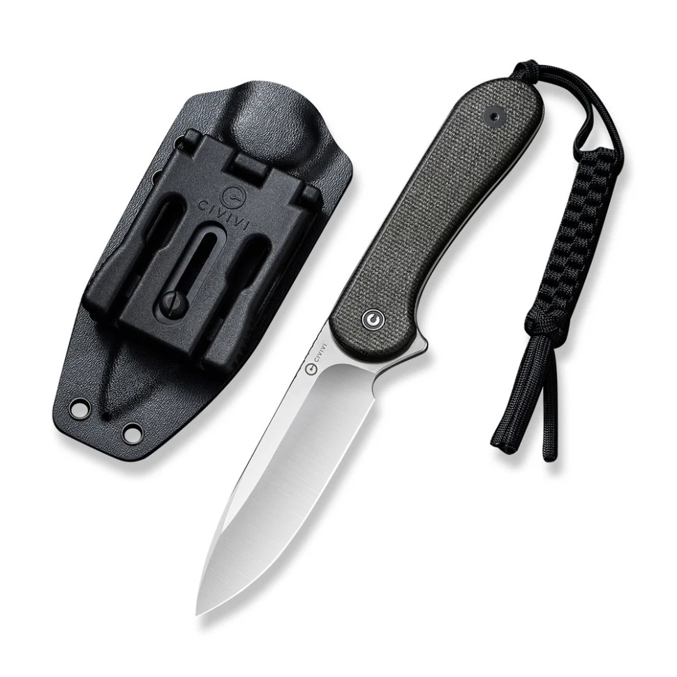 Ніж тактичний Civivi Elementum C2105B фіксований D2 101 мм Micarta чорний