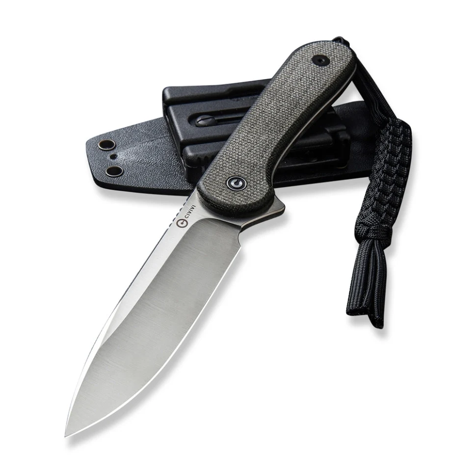 Ніж тактичний Civivi Elementum C2105B фіксований D2 101 мм Micarta чорний