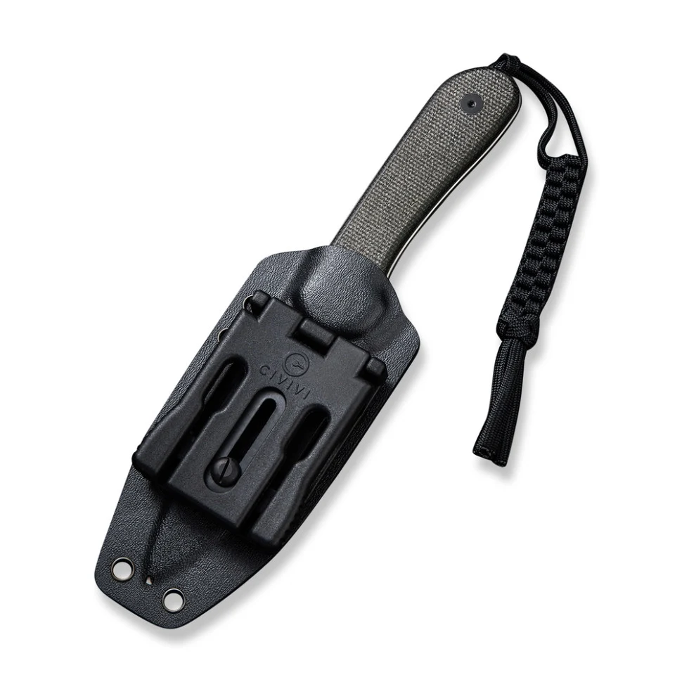 Ніж тактичний Civivi Elementum C2105B фіксований D2 101 мм Micarta чорний