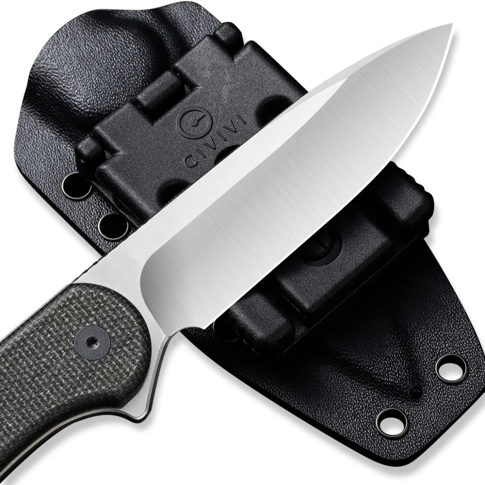 Ніж тактичний Civivi Elementum C2105B фіксований D2 101 мм Micarta чорний