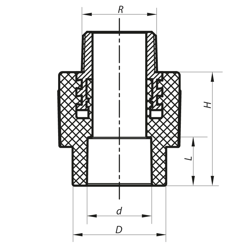 З'єднувальна муфта нарізна 20x3/4" ППР Koer K0095.PRO