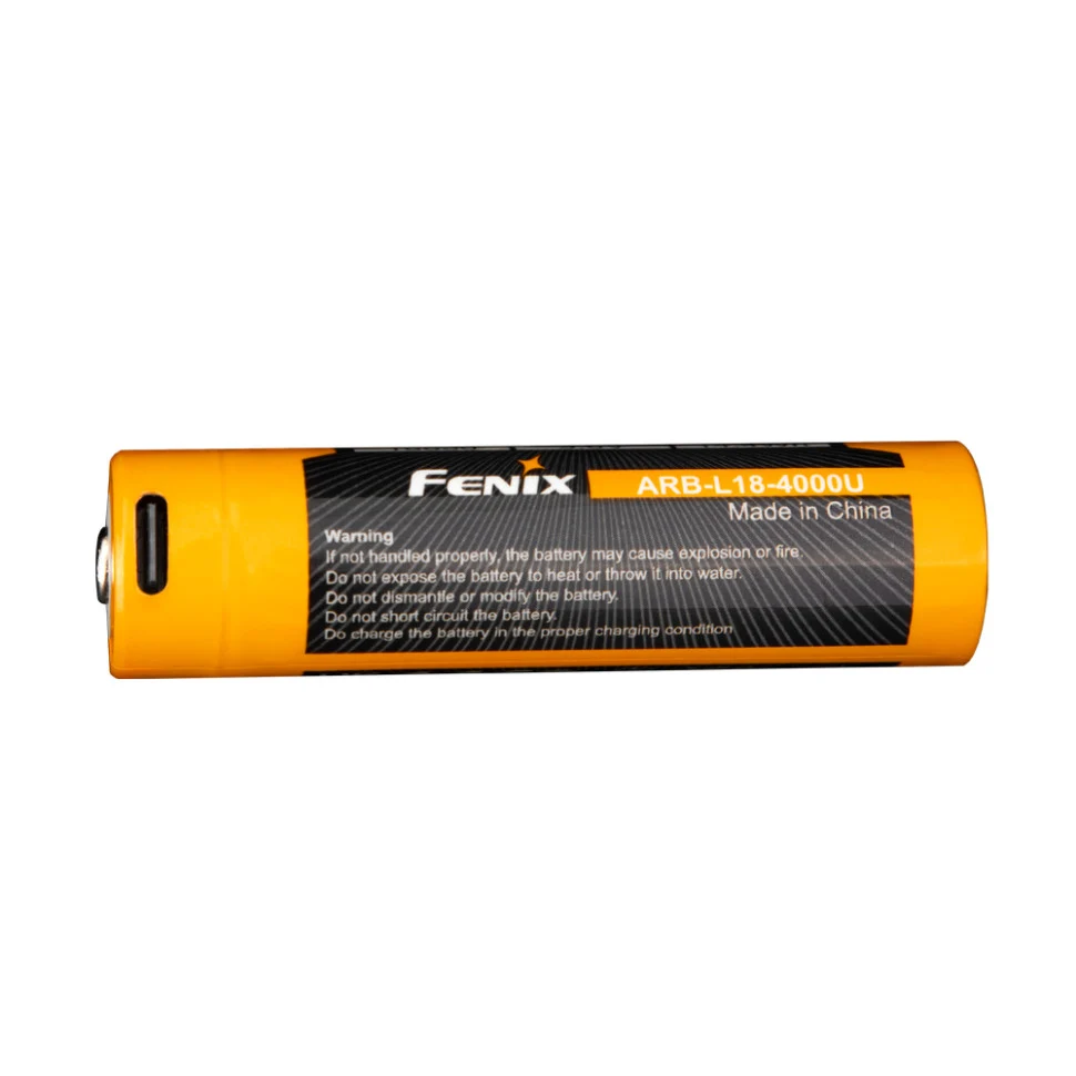 Акумулятор 18650 Fenix ARB-L18-4000U 4000 мАгод 3,6 В Type-C 72х18,75 мм